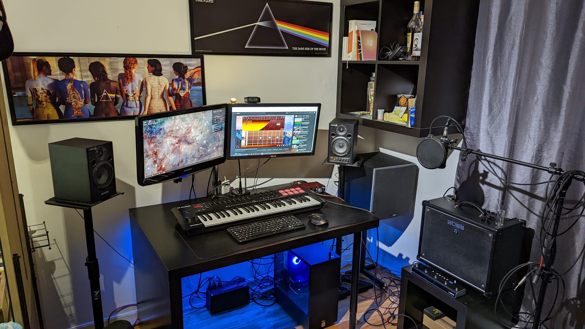Photo de mon bureau où je fais de la musique